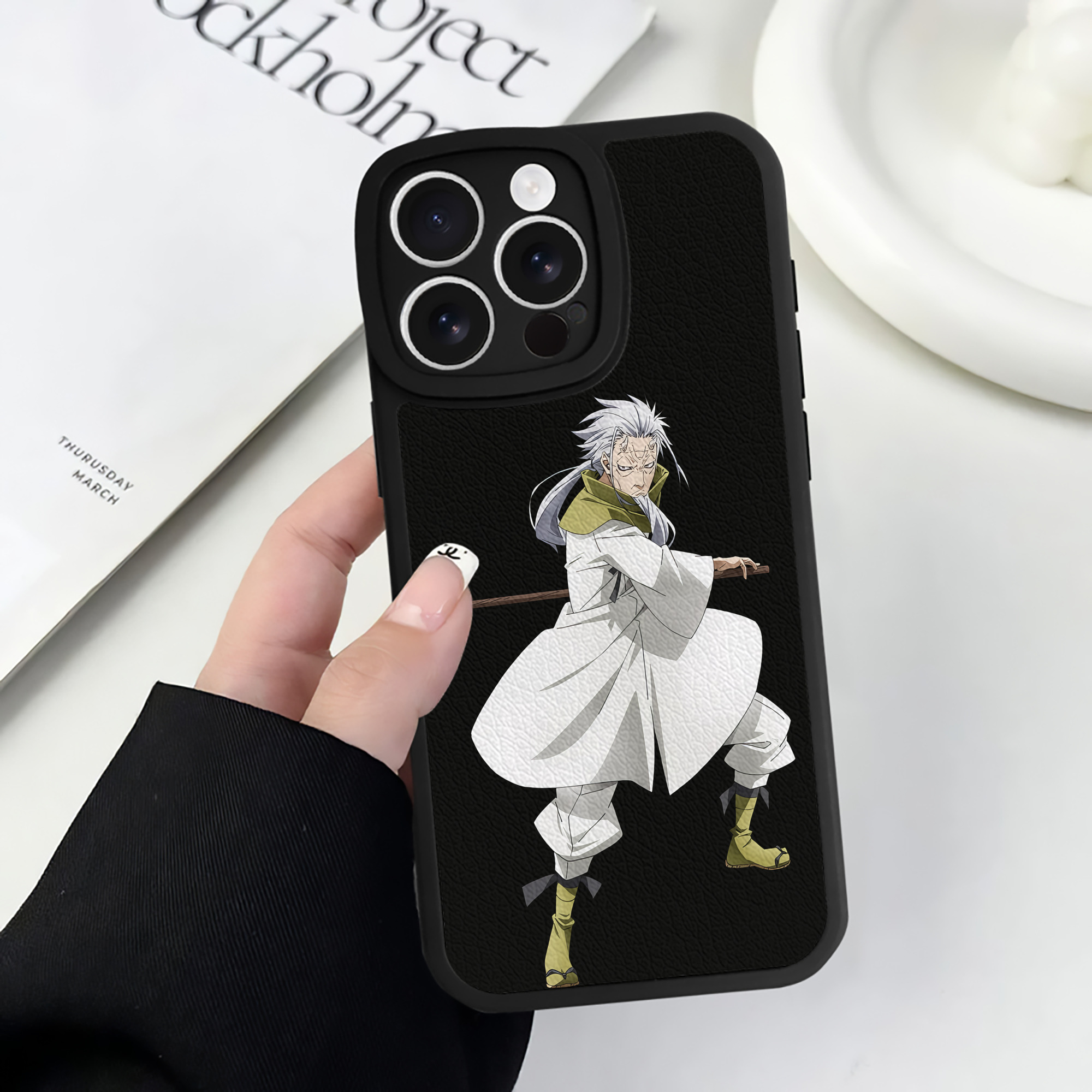 （画像用） 転スラ Regarding Reincarnated to Slime 【iPhone 16シリーズ対応】シリコンスマホケース（レザー調） 材質：シリコン